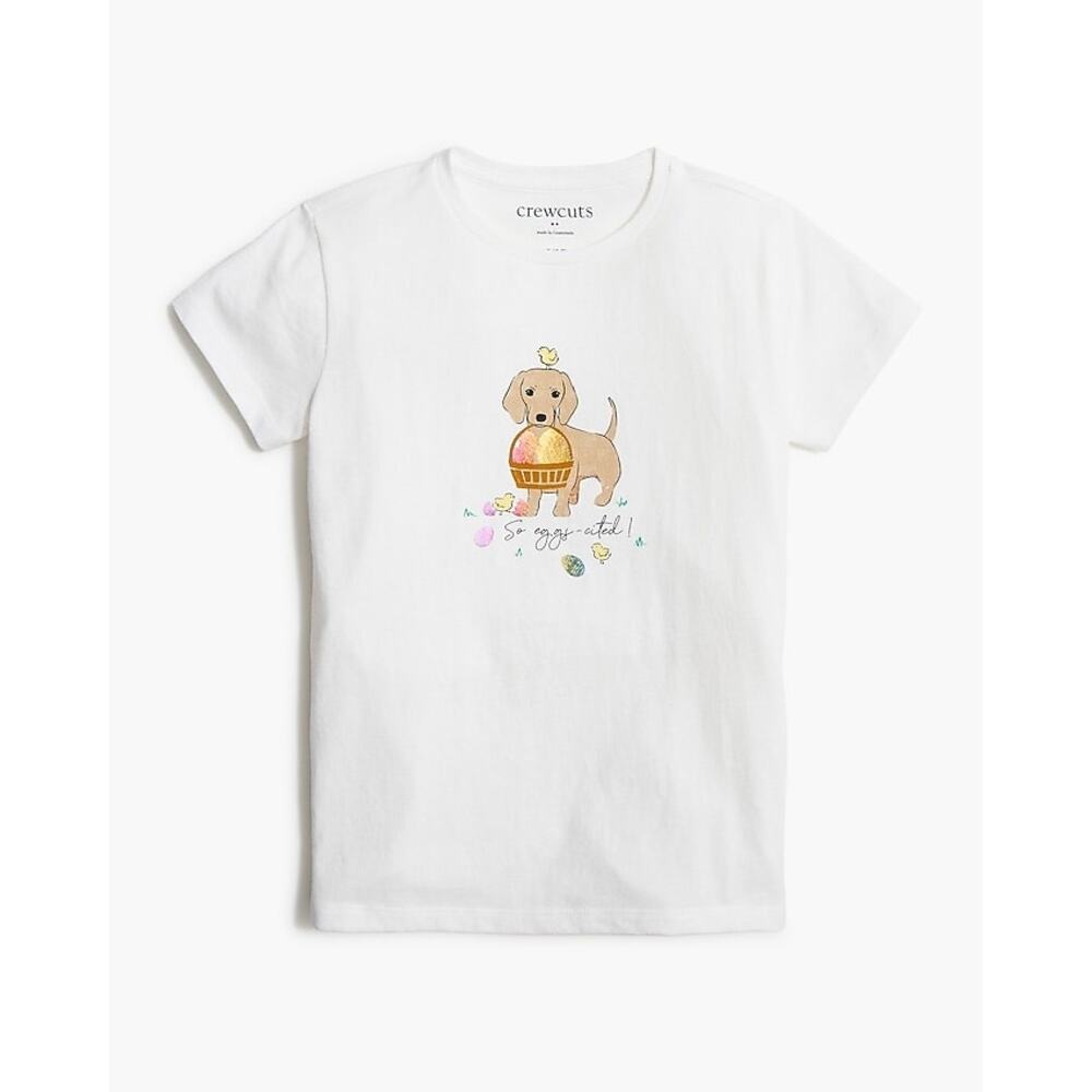 Crewcuts Easter Girls' Dog Graphic Tee - Size XS (4/5)